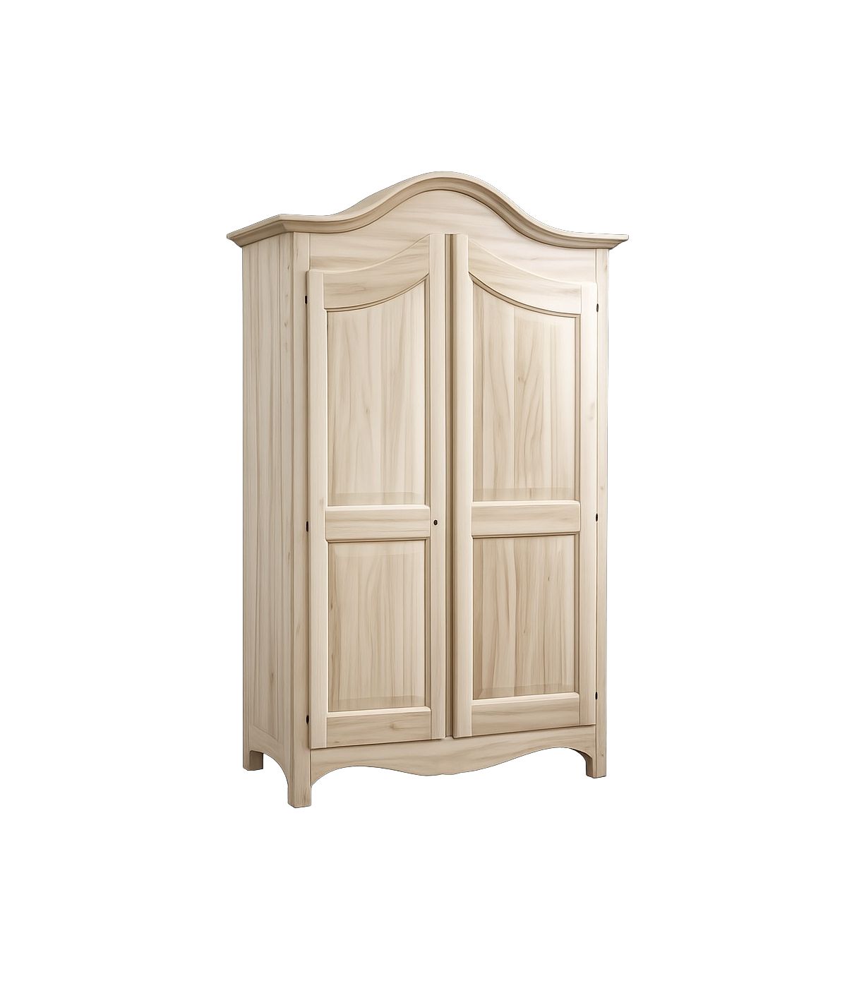 Armadio classico 2 porte legno grezzo 125X61X200 (922)