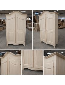 Armadio classico 2 porte legno grezzo 125X61X200 (922)