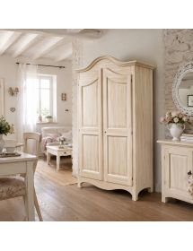 Armadio classico 2 porte legno grezzo 125X61X200 (922)