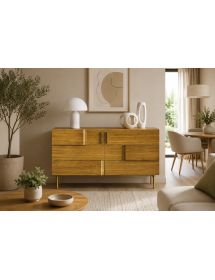 Credenza madia 2 porte legno rovere 140X52X81
