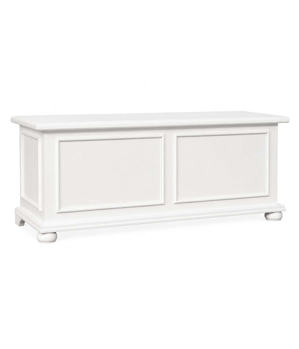 Cassapanca in legno bianco anticato shabby 120X42X50