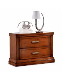 Comodino classico 2 cassetti legno tinta vari colori 63,5x39x54