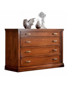 Cassettiera classica 4 cassetti legno vari colori 128x55x95