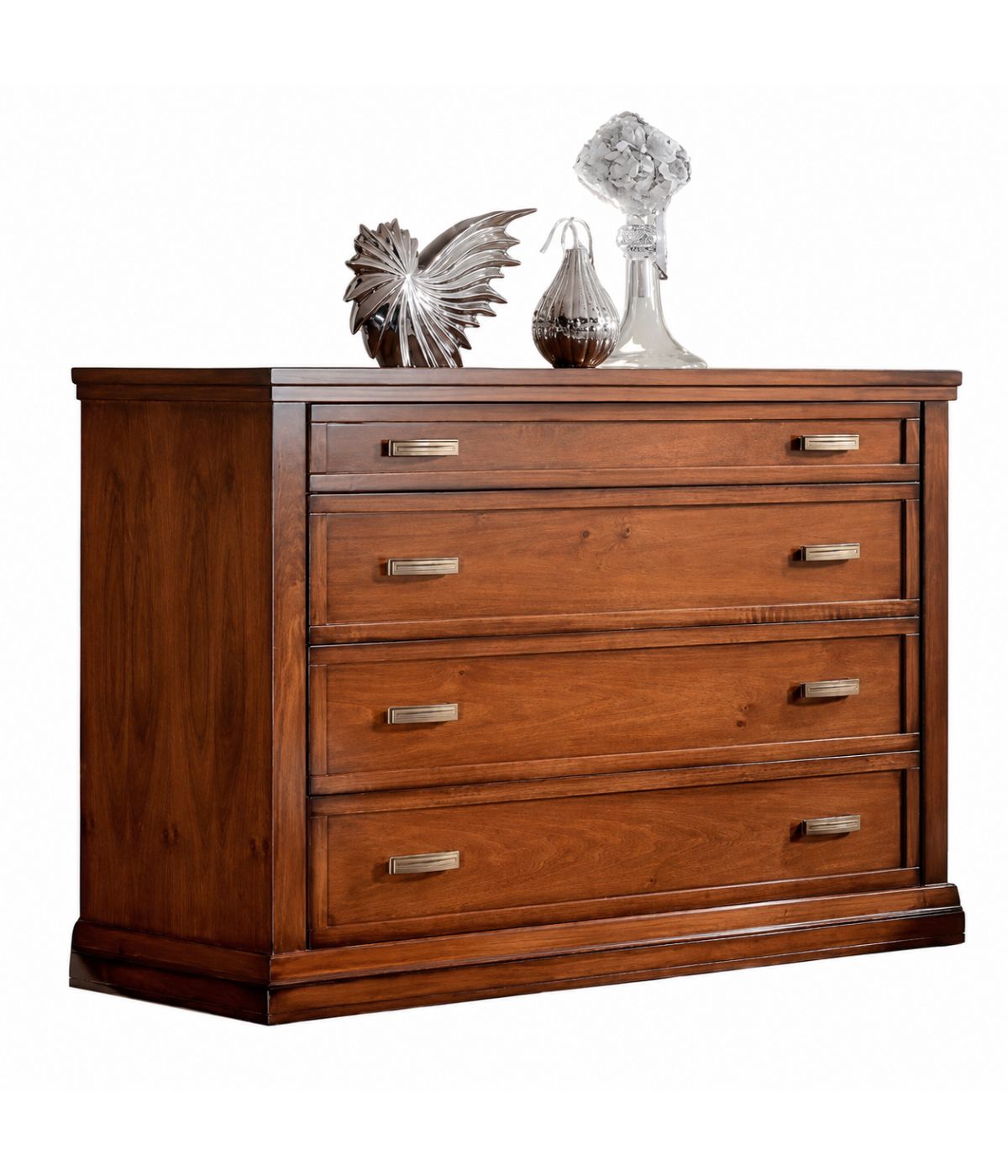 Cassettiera classica 4 cassetti legno vari colori 128x55x95