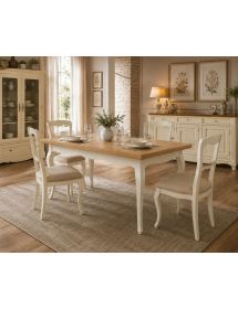 Tavolo classico allungabile legno bicolore 100x70 120x80 140x80 160x85
