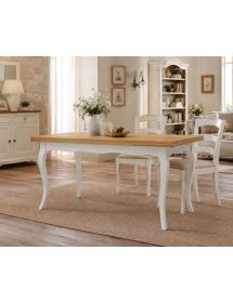 Tavolo classico allungabile legno bicolore 100x70 120x80 140x80 160x85