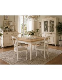 Tavolo classico allungabile legno bicolore 100x70 120x80 140x80 160x85