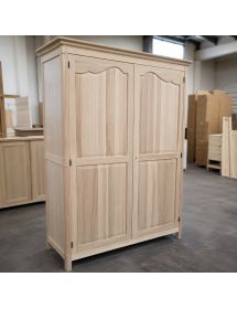 ARMADIO CLASSICO IN LEGNO 2 PORTE GREZZO L.157 P.60 H.217 (3203)