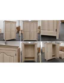 ARMADIO CLASSICO IN LEGNO 2 PORTE GREZZO L.157 P.60 H.217 (3203)