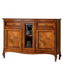CREDENZA CLASSICA 3 PORTE 2 CASSETTI LEGNO BASSANO 165X49x113