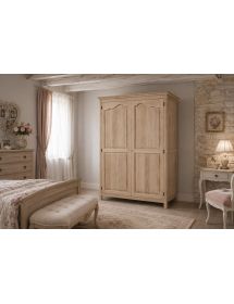 ARMADIO CLASSICO IN LEGNO 2 PORTE GREZZO L.157 P.60 H.217 (3203)
