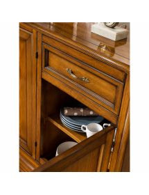 CREDENZA CLASSICA 3 PORTE 2 CASSETTI LEGNO BASSANO 165X49x113