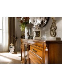 CREDENZA CLASSICA 3 PORTE 2 CASSETTI LEGNO BASSANO 165X49x113