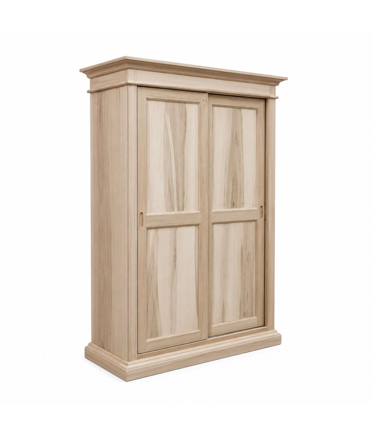 Armadio classico 2 porte scorrevoli legno grezzo 128X50X200 (483)