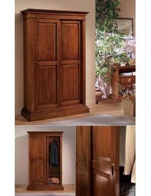 Armadio classico 2 porte scorrevoli legno grezzo 128X50X200 (483)