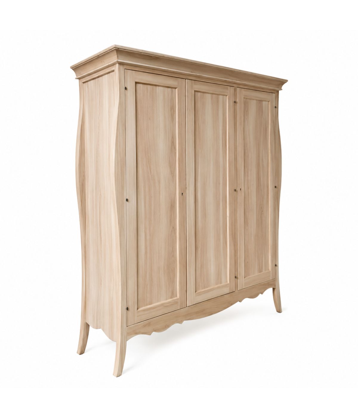 ARMADIO IN LEGNO SAGOMATO 3 PORTE GREZZO  L.182 P.64 H.212 (492)