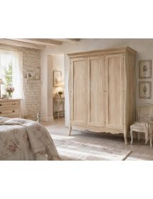 ARMADIO IN LEGNO SAGOMATO 3 PORTE GREZZO  L.182 P.64 H.212 (492)