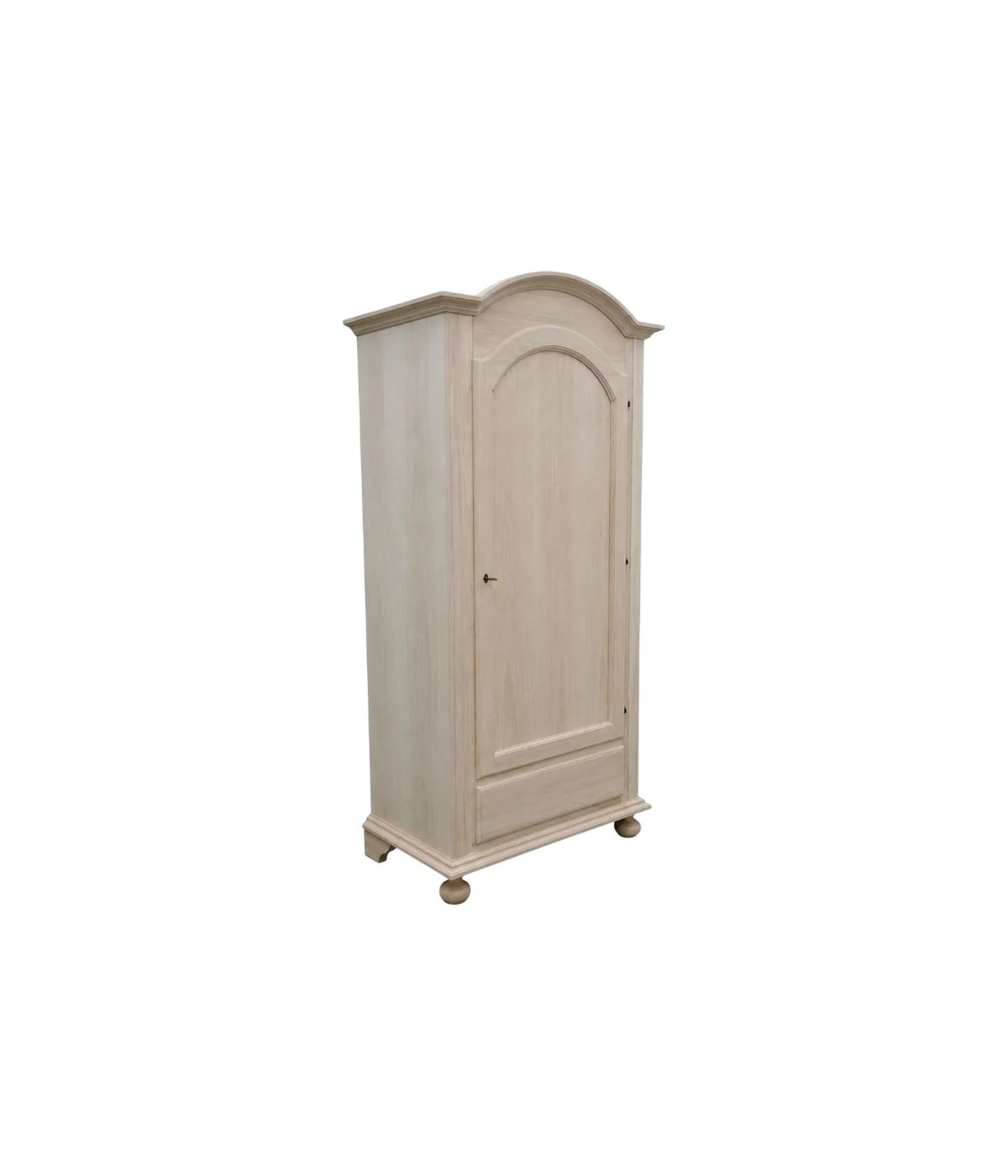 Armadio classico 1 porta 1 cassetto legno grezzo 96X56X196 (1703)