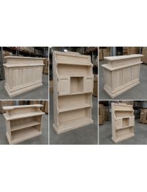 MOBILE BAR ARTE POVERA CLASSICO IN LEGNO GREZZO (1223+1224)