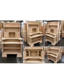 MOBILE BAR ARTE POVERA CLASSICO IN LEGNO GREZZO (1223+1224)