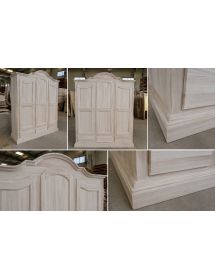 Armadio classico 3 porte 3 cassetti legno grezzo 185X62X220 (1869)