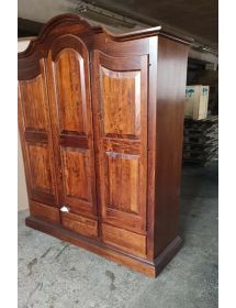 Armadio classico 3 porte 3 cassetti legno grezzo 185X62X220 (1869)