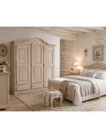 Armadio classico 3 porte 3 cassetti legno grezzo 185X62X220 (1869)