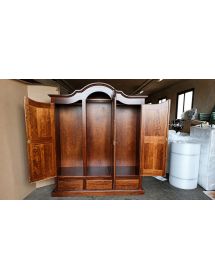 Armadio classico 3 porte 3 cassetti legno grezzo 185X62X220 (1869)