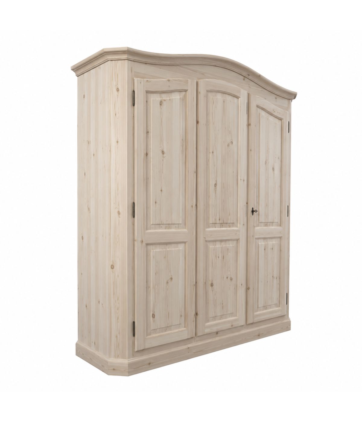 Armadio classico 3 porte legno massello abete grezzo 181X63X217 (2205)