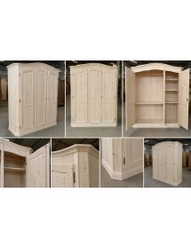 Armadio classico 3 porte legno massello abete grezzo 181X63X217 (2205)