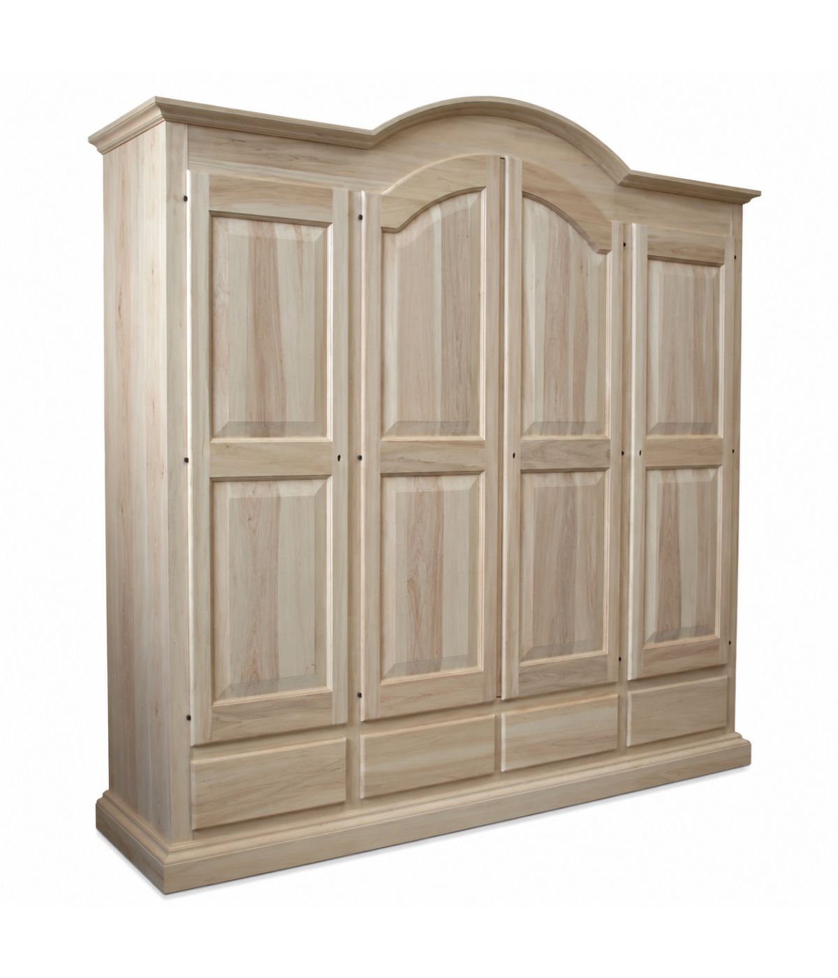 Armadio classico 4 porte 4 cassetti legno grezzo 234X60X230 (472)