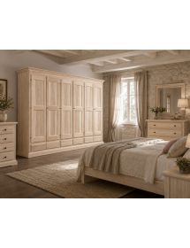 Armadio classico 6 porte 6 cassetti legno grezzo  300X61X240 (685)