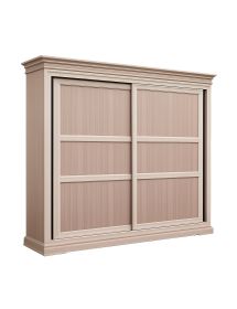 Armadio classico 2 porte scorrevoli legno grezzo 300X68X255