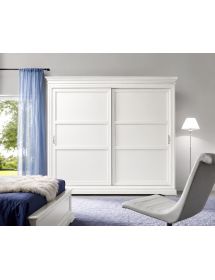 Armadio classico 2 porte scorrevoli legno grezzo 300X68X255