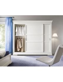 Armadio classico 2 porte scorrevoli legno grezzo 300X68X255