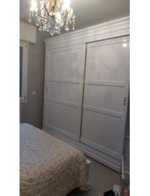Armadio classico 2 porte scorrevoli legno grezzo 300X68X255