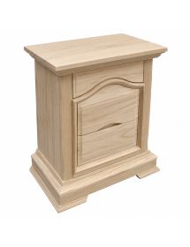 Comodino classico 3 cassetti legno grezzo 60x37x71 (496)