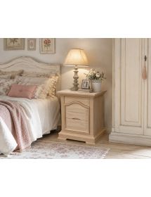 Comodino classico 3 cassetti legno grezzo 60x37x71 (496)