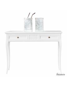 CONSOLLE CLASSICA IN LEGNO 2 CASSETTI INTARSIATA VARI COLORI L.110 P.38 H.80