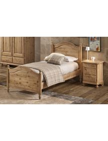 Comodino classico 3 cassetti legno massello abete grezzo 50x38x65 (307)