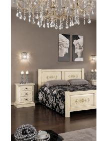 Comodino classico 3 cassetti legno grezzo 51x40x64 (727)