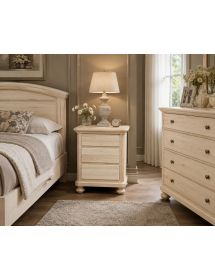 Comodino classico 3 cassetti legno grezzo 50x38x66 (453)