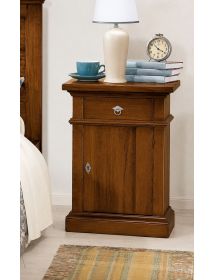Comodino classico 1 cassetto 1 porta legno grezzo 51x37x67 (531)