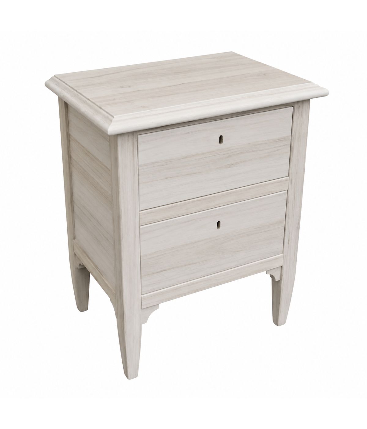 Comodino classico 2 cassetti legno grezzo 51x37x65 (810)