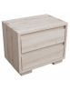 Comodino 2 cassetti legno massello grezzo 55x38x46 (3214)