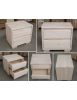 Comodino 2 cassetti legno massello grezzo 55x38x46 (3214)