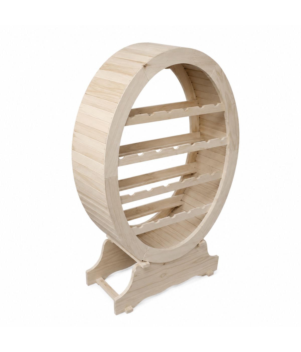 PORTABOTTIGLIE IN LEGNO CLASSICO GREZZO L.79 P.31 H.123 (1211)