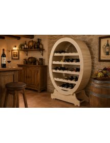 PORTABOTTIGLIE IN LEGNO CLASSICO GREZZO L.79 P.31 H.123 (1211)