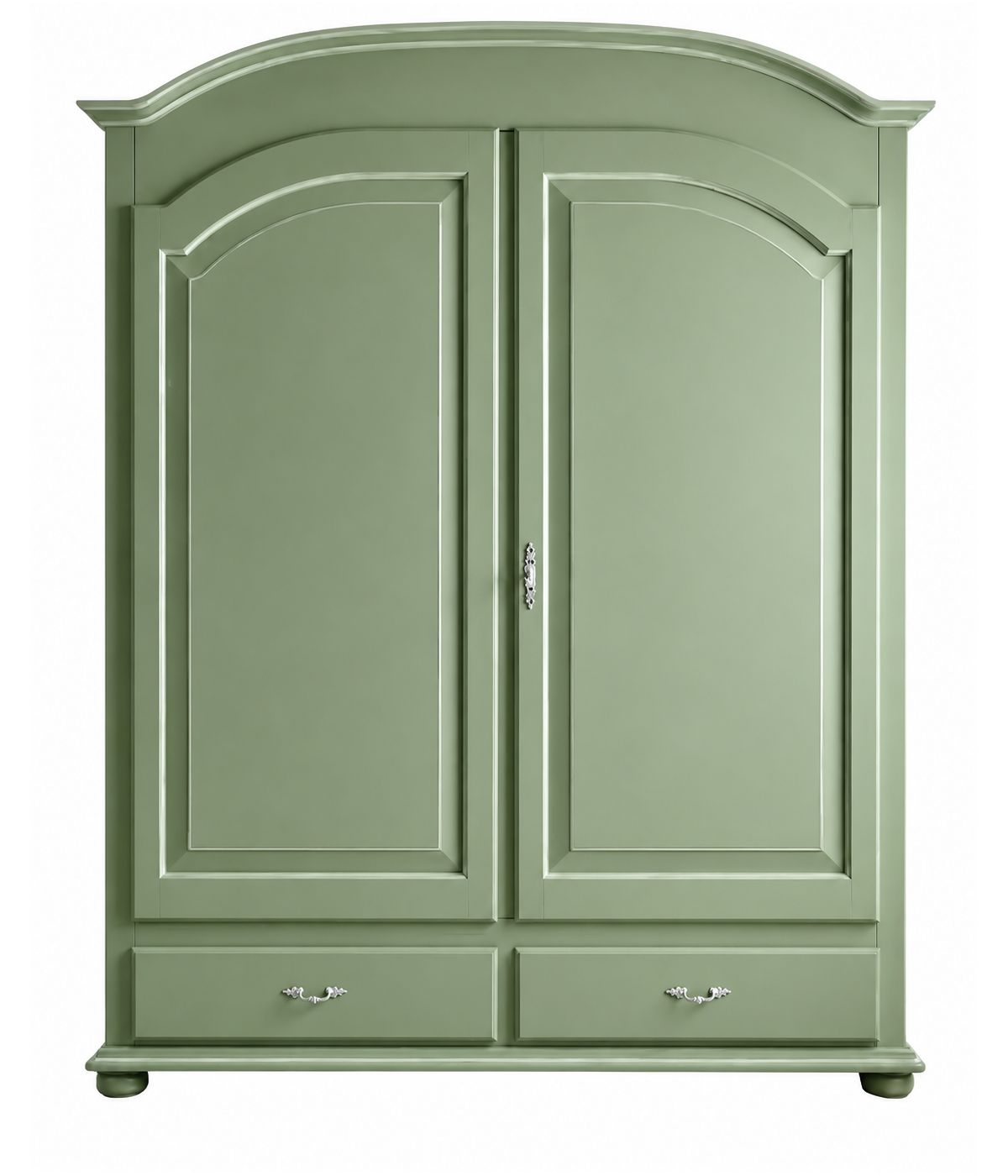 ARMADIO 2 ANTE SHABBY LEGNO VERDE FILO BIANCO 181x61x224