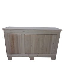 Credenza madia 3 porte legno shabby bianco 155x52x94